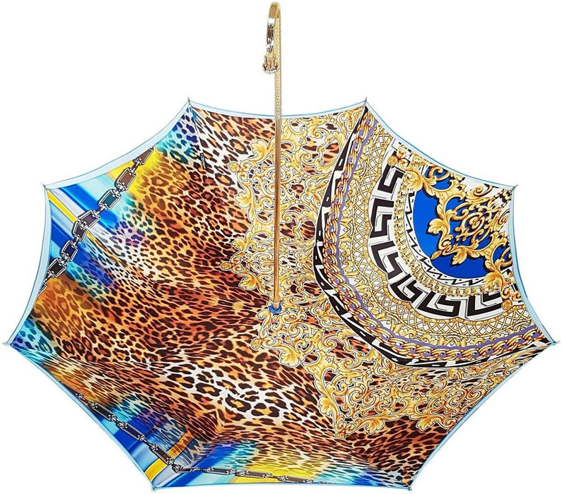 Exclusive Blue Leopardized Print Umbrella