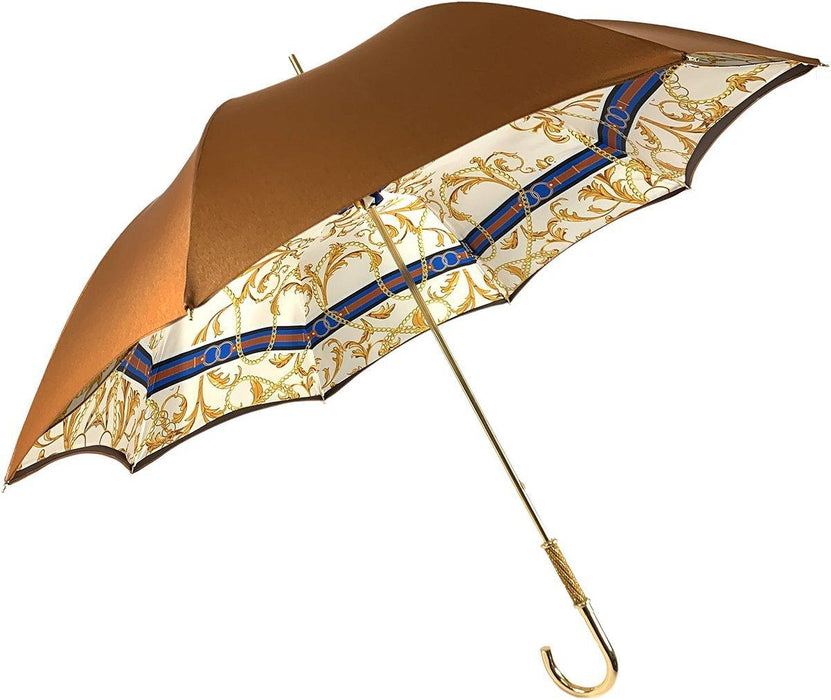 Exclusive Bronze Color Umbrella with Chains Pattern