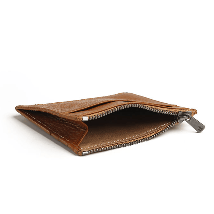 Exclusive Compact Brown Leather Card Holder