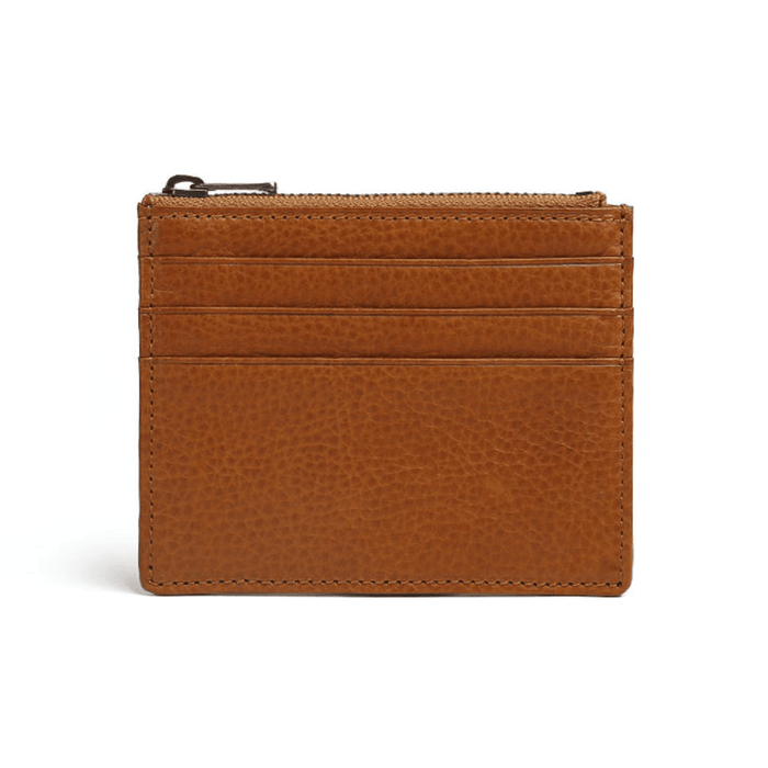 Exclusive Compact Brown Leather Card Holder