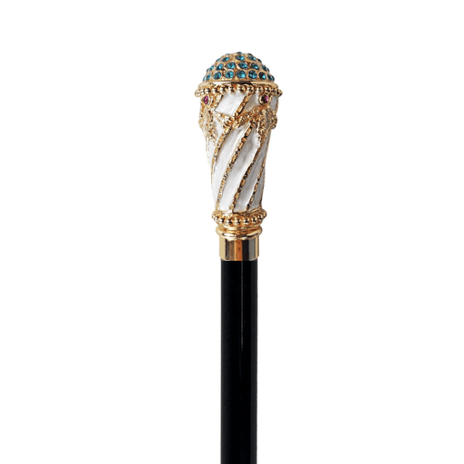 Exclusive Crystals Handcrafted Knob Walking Stick