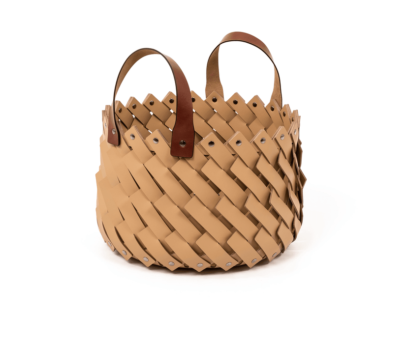 Stylish small Almeria basket with handles and exclusive design elements