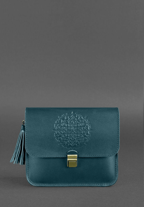 Premium embossed classic leather crossbody