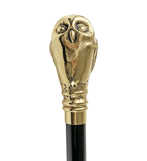 Exclusive Designer Gold Plated Owl Walking Sticks