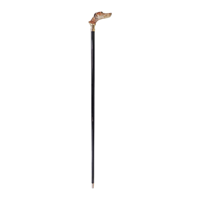 Exclusive Enameled Greyhound Walking Stick