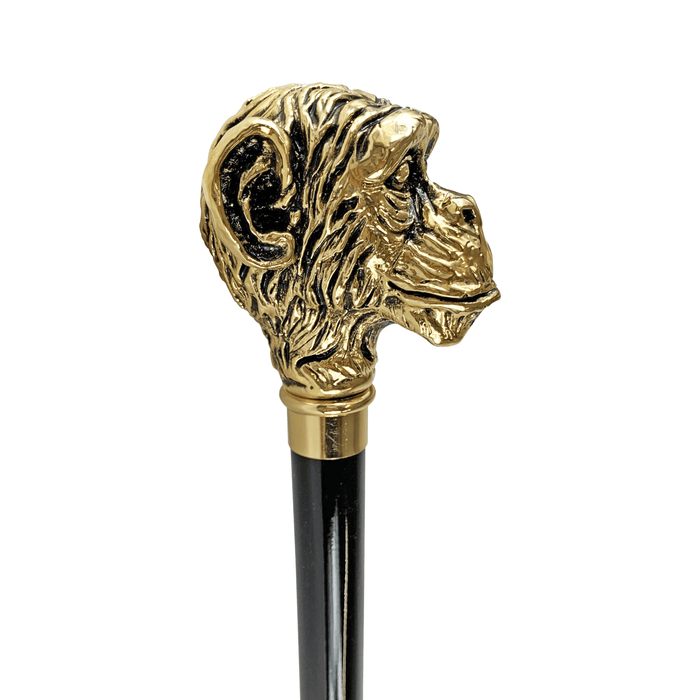 Exclusive Gold-plated Monkey Handle Walking Cane