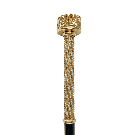 Exclusive Golden Walking Cane with Crystals