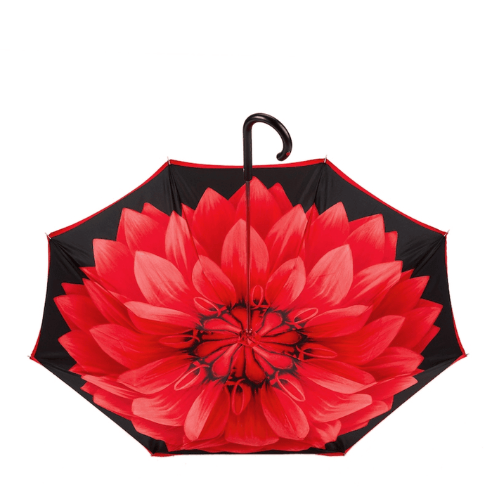 Exclusive Ladybug Handle Double Cloth Red Flowered Interior Umbrella