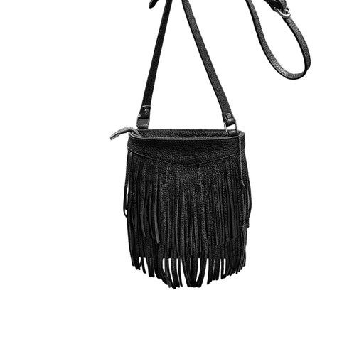 Exclusive Mini Crossbody Women's Leather Bag with Fringe