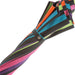 Exclusive Multicolor Stripes Umbrella with Leather Handle