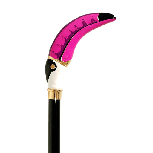 Exclusive Original Pink Toucan Handle Walking Stick