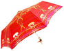 Exclusive Red Abstract Design Women's Folding Umbrella