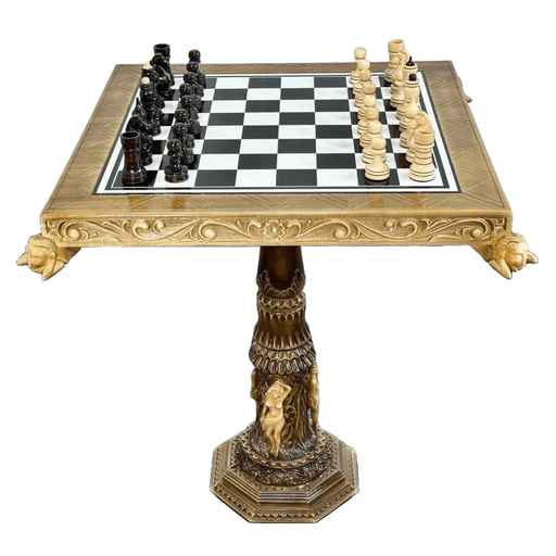 Exclusive Royal Handmade Wooden Chess Set, Chess Table - Artynov | Unique Handmade Accessories