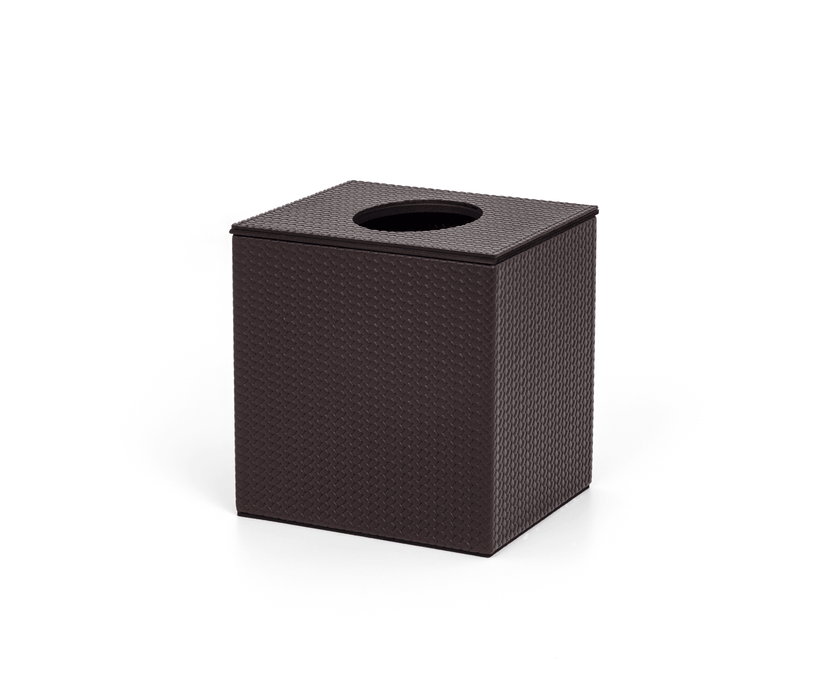 Elegant square tissue box featuring a magnetic lid