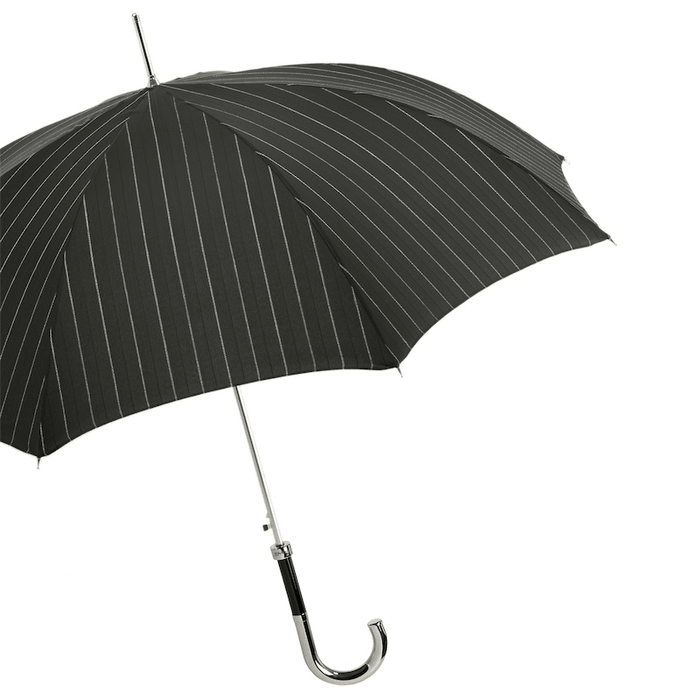 Exclusive Striped Dandy Silver Handle Umbrella, Classic