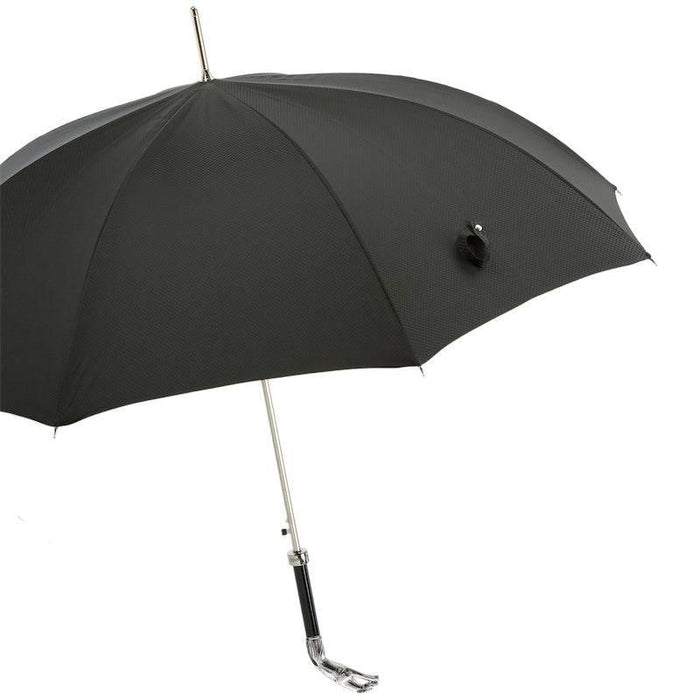 Exclusive Umbrella Craftsmanship Style, Silver Greyhound Handle