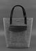 Designer Women's Shopper Bag in Felt with Leather Trims