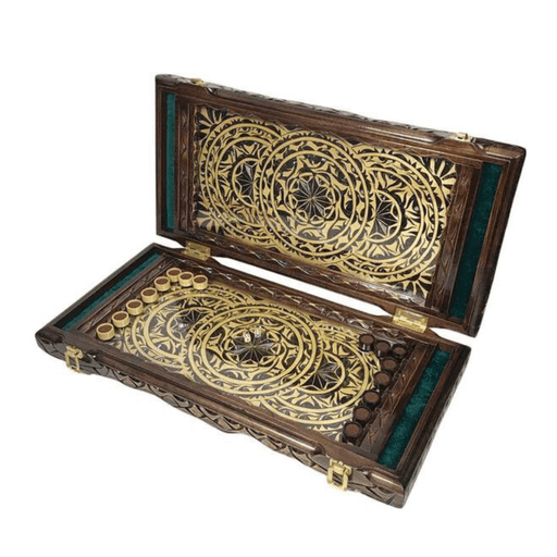 Exclusive Wooden Backgammon With Glass Board, Handmande Backgammon