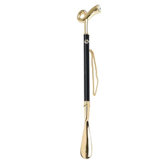 Exquisite Handcrafted Shoehorn 24K Gold-plated Brass Handle