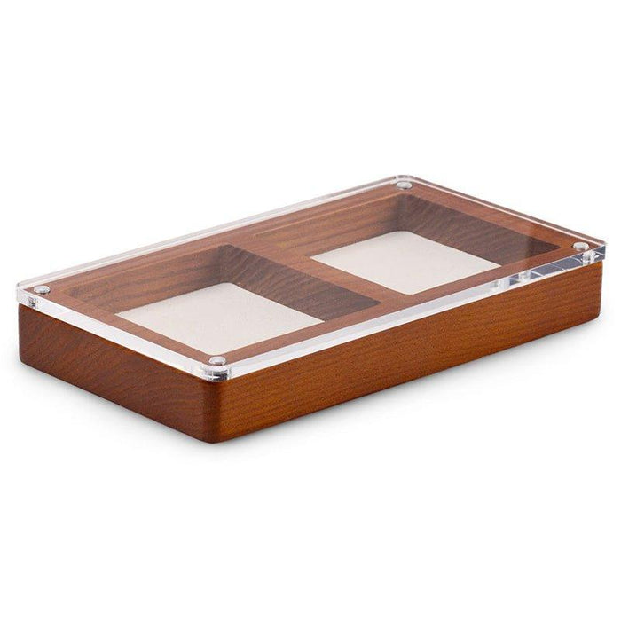 Exquisite Wood Jewelry Tray with Magnetic Acrylic Cover