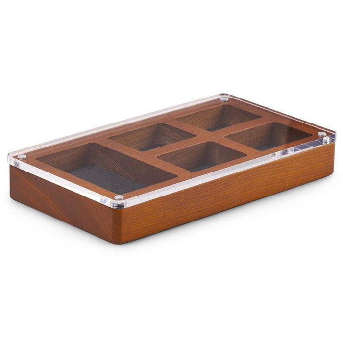 Exquisite Wood Jewelry Tray with Magnetic Acrylic Cover