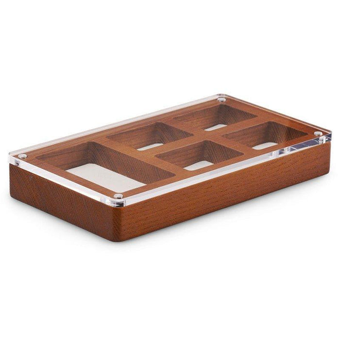 Exquisite Wood Jewelry Tray with Magnetic Acrylic Cover