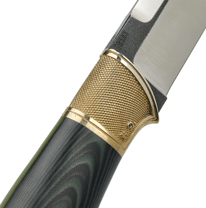 Premium Stainless Steel Knife with Stabilized Wood Handle