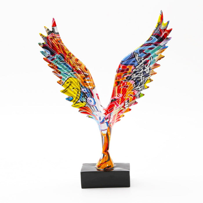 Nordic Painted Eagle Statue