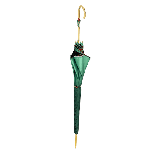 Fanciful Green Umbrella with Roses for Women