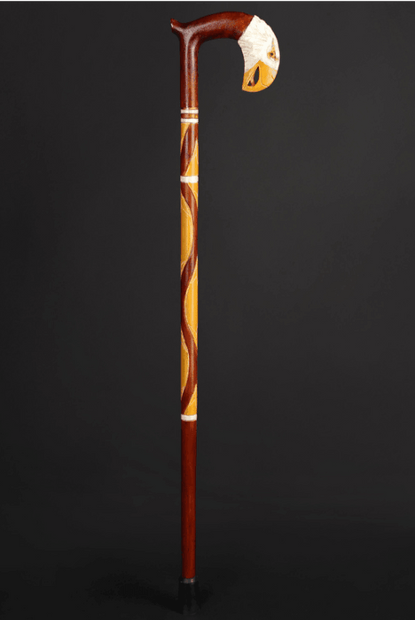 Fancy Bald Eagle Walking Cane Hand Carved Art Handmade