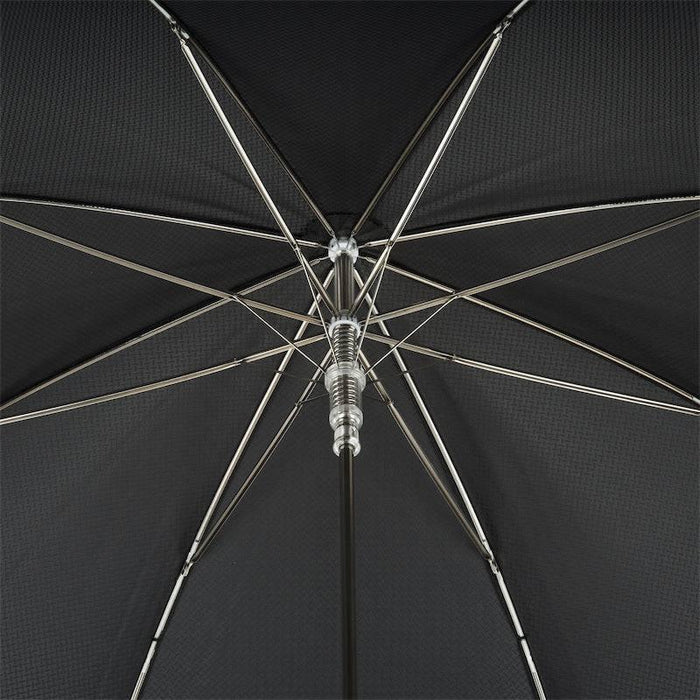 Fancy Black Umbrella, Silver Lion Handle Umbrella For Men