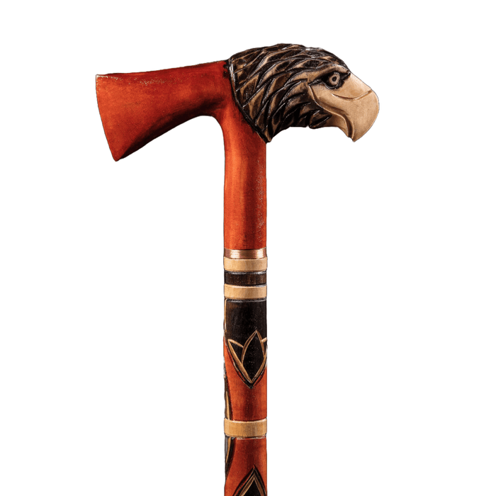 Fancy Carved Eagle Head Walking Stick Handmade