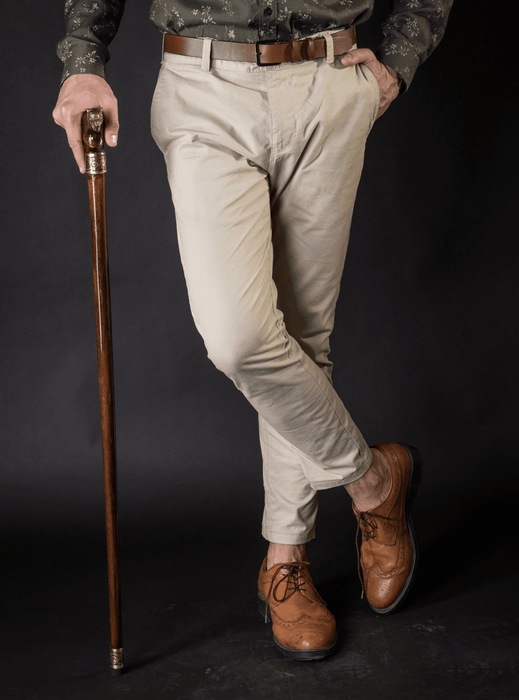 Fancy Personalized Wolf Wooden Walking Stick - Bespoke Stick