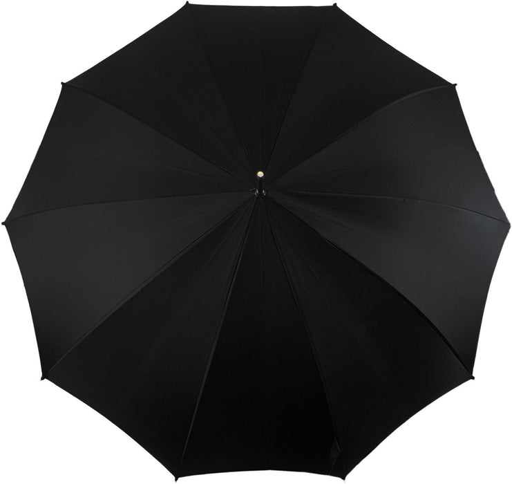 Fantastic Black Men's Umbrella with Silver-Plated Dragon Handle