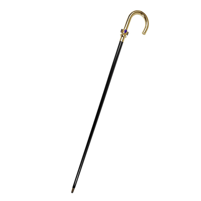 Fantastic Curved Cane for Men with Teardrop Crystals