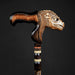 Fantasy Cane Lizard Head Artisan-Made Walking Stick Funky Design