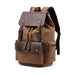 Fashion Canvas Leather Cover Large Capacity Backpack