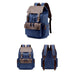 Fashion Canvas Leather Cover Large Capacity Backpack