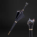 Fashionable Black Cat Umbrella Blue Animalier Print Elegant