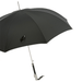 Fashionable Black Umbrella with Silver Snake Handle