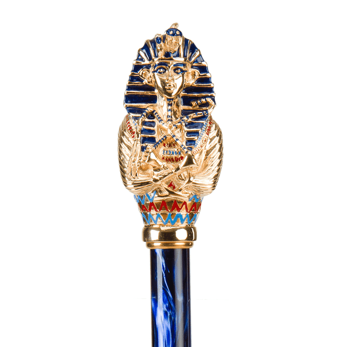 Fashionable Blue and Gold Tutankhamon Umbrella