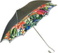 Fashionable Grey Umbrella with Floral Print Interior