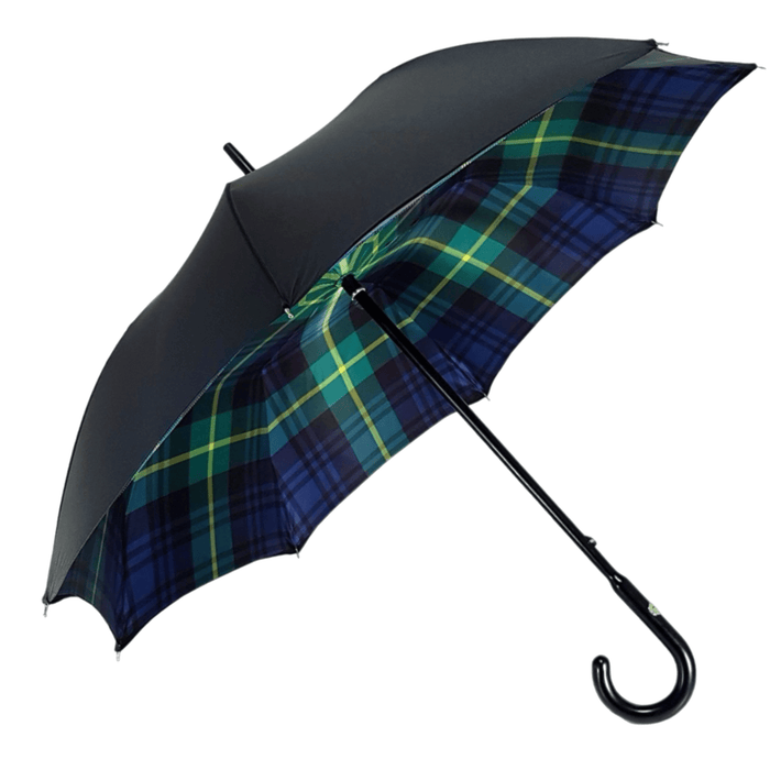 Fashionable Handmade Men's Umbrella with Classic Tartan Design