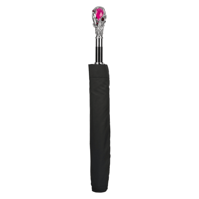 Fashionable Jeweled Handle Umbrella, Red Gem