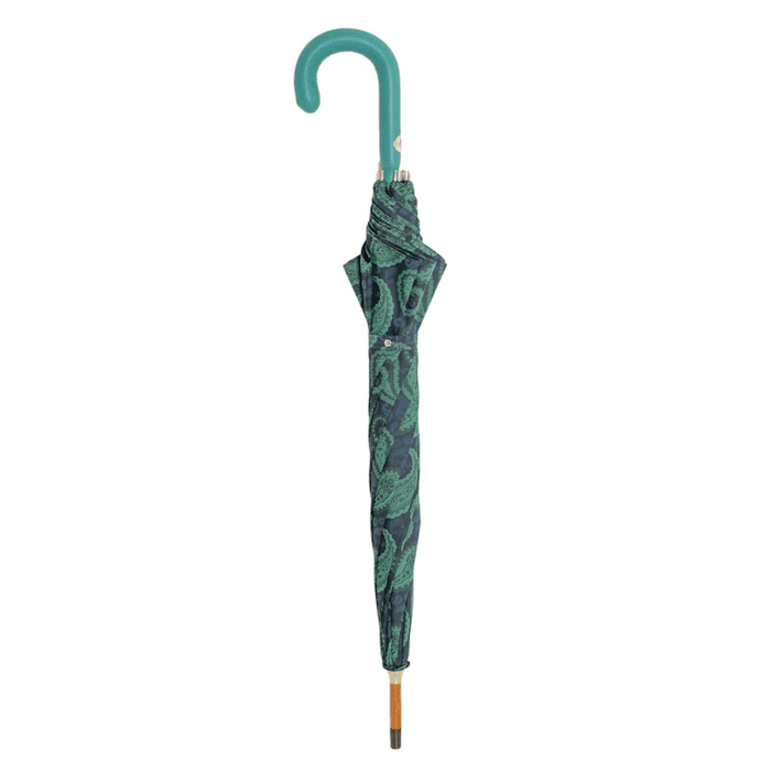 Fashionable Leather Handle Turquoise Canopy Umbrella