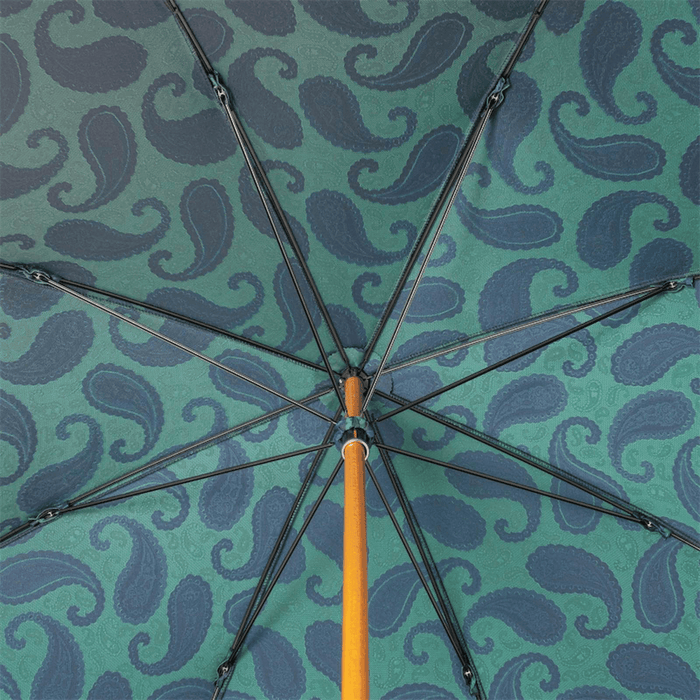 Fashionable Leather Handle Turquoise Canopy Umbrella