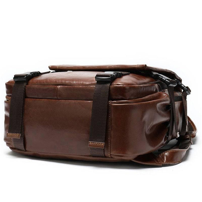 Fashionable Men's Leather Backpack for EDC