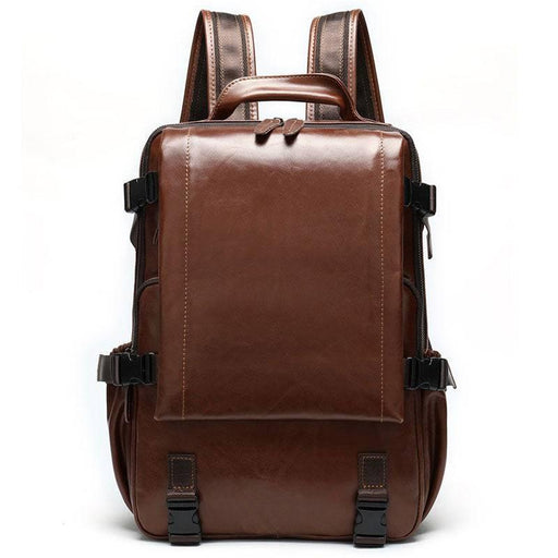 Fashionable Men's Leather Backpack for EDC