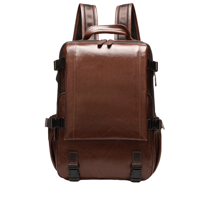 Fashionable Men's Leather Backpack for EDC