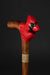 Fashionable Red Cardinal Bird Cane, Custom Made Walking Sticks